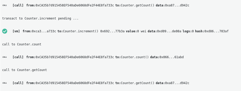 A log of transactions